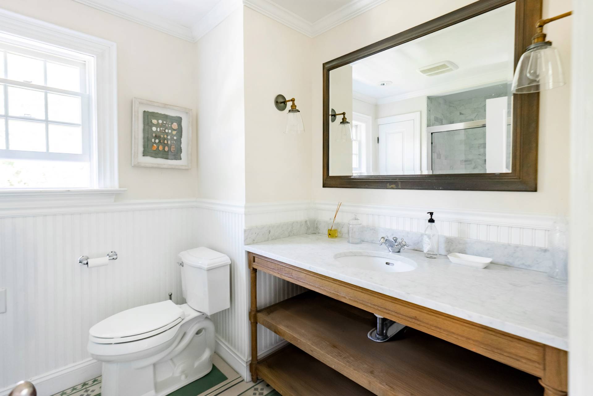 29 Meadows East Bridgehampton, NY 11932 - Photo 9 of 15 a bathroom with a sink and a toilet