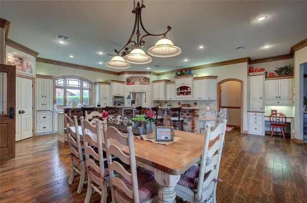 a view of a room with furniture