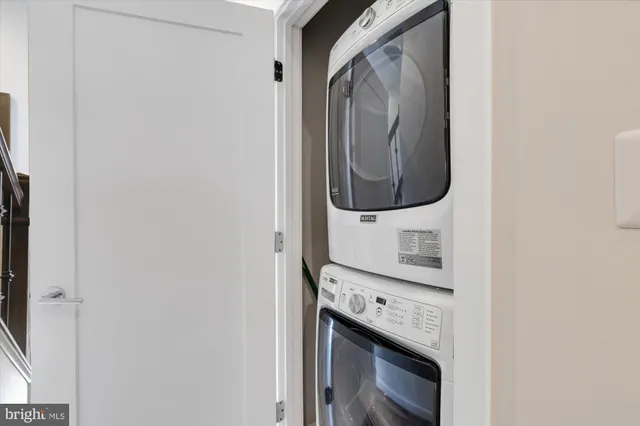 a close view of washer and dryer