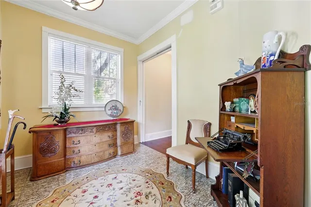 a living room with furniture or couch and a fireplace