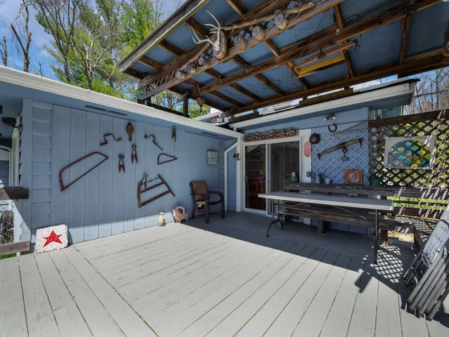 a view of a bench in a yard