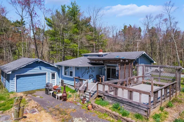 a view of lake from stairs