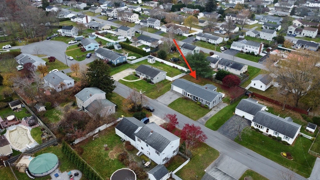 95 Samson Avenue Somerset, MA 02726 - Photo 3 of 36 an aerial view of a house with a swimming pool yard and outdoor seating