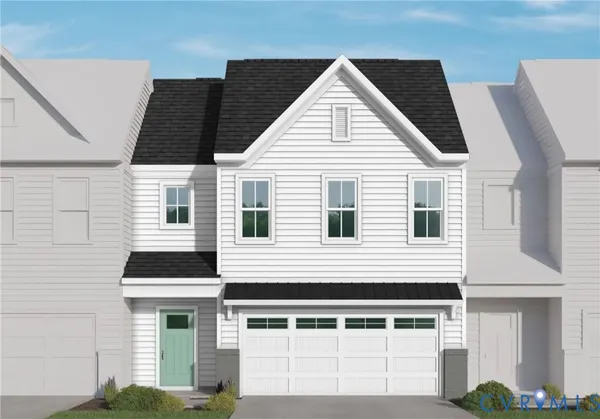 a view of a house with a garage