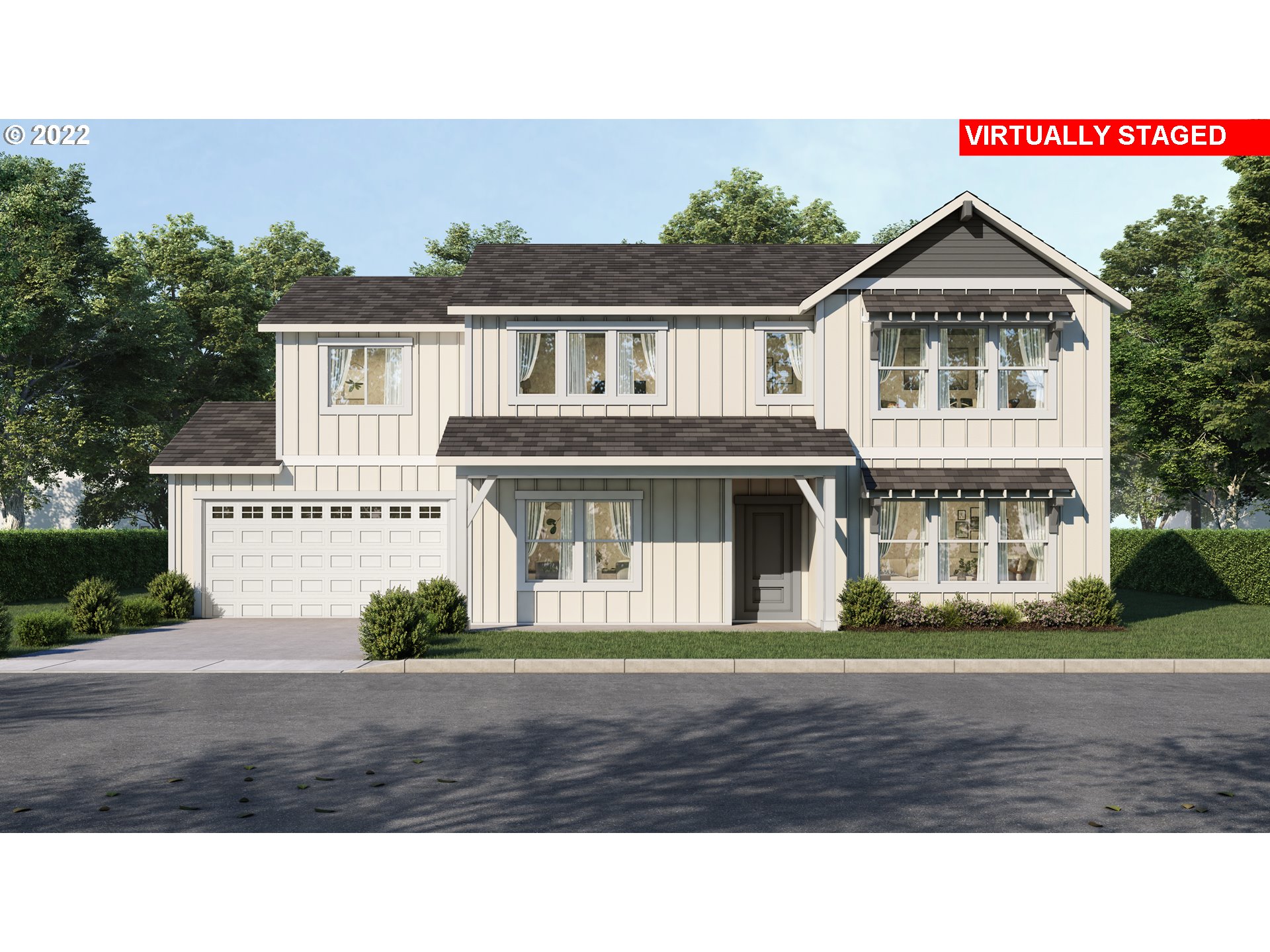 a house view with a garden space