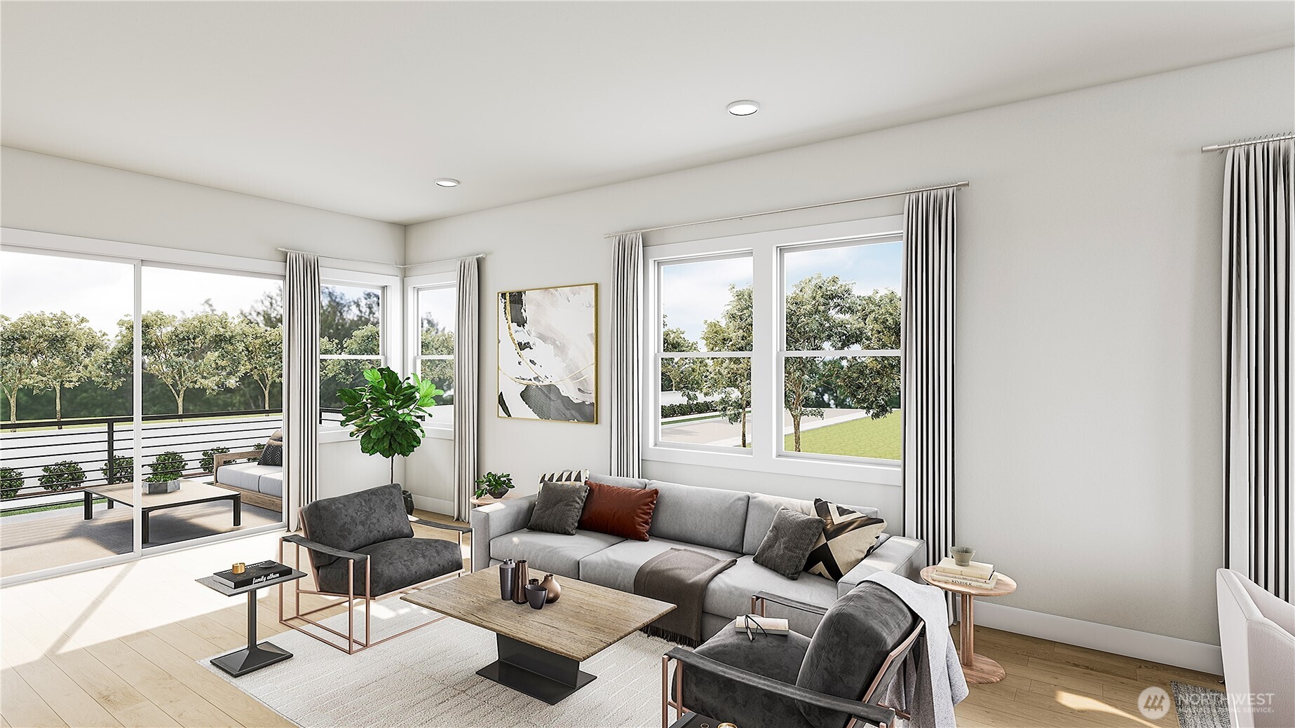 18811 99th Court Northeast, Unit D Bothell, WA 98011 - Photo 6 of 17 a living room with furniture and a large window