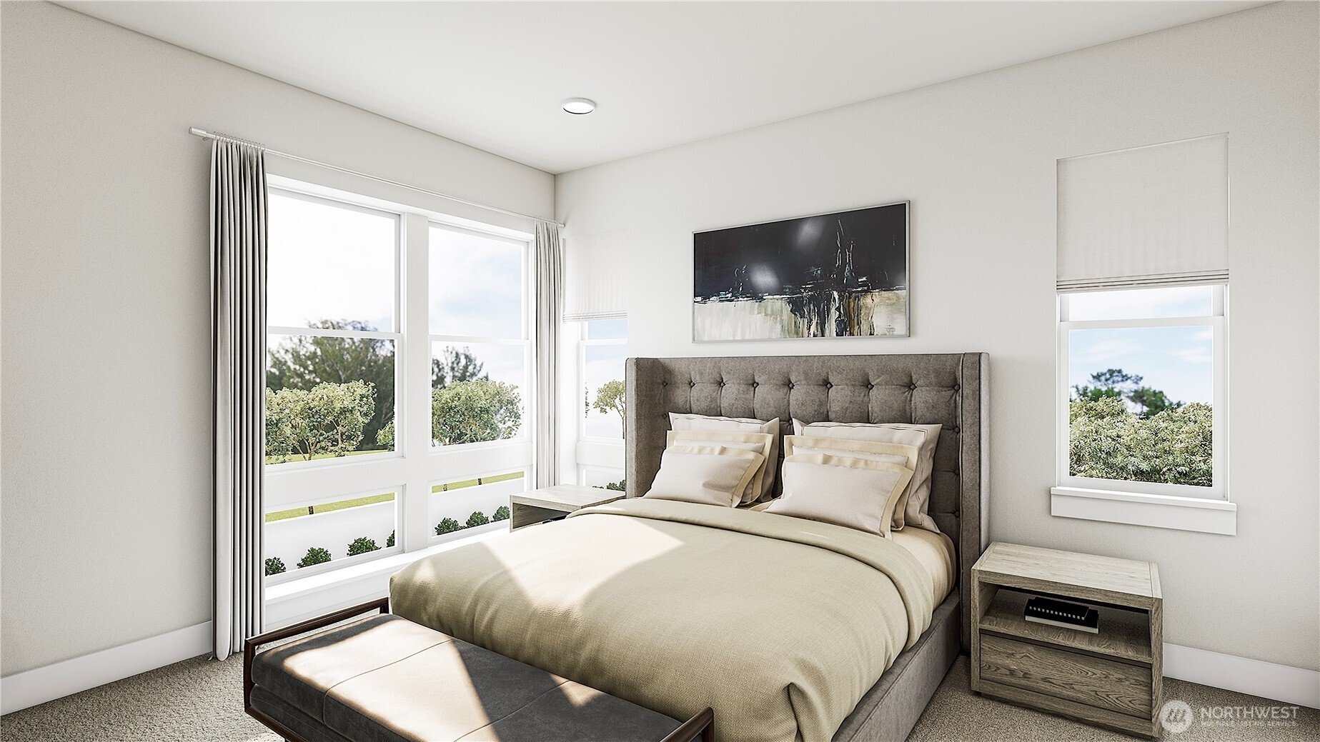 18811 99th Court Northeast, Unit D Bothell, WA 98011 - Photo 10 of 17 a bedroom with a bed and a window