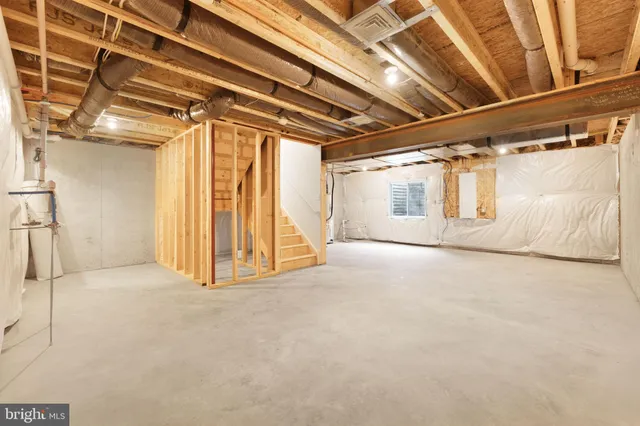 a view of a indoor garage
