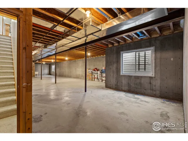 a view of a room with a window