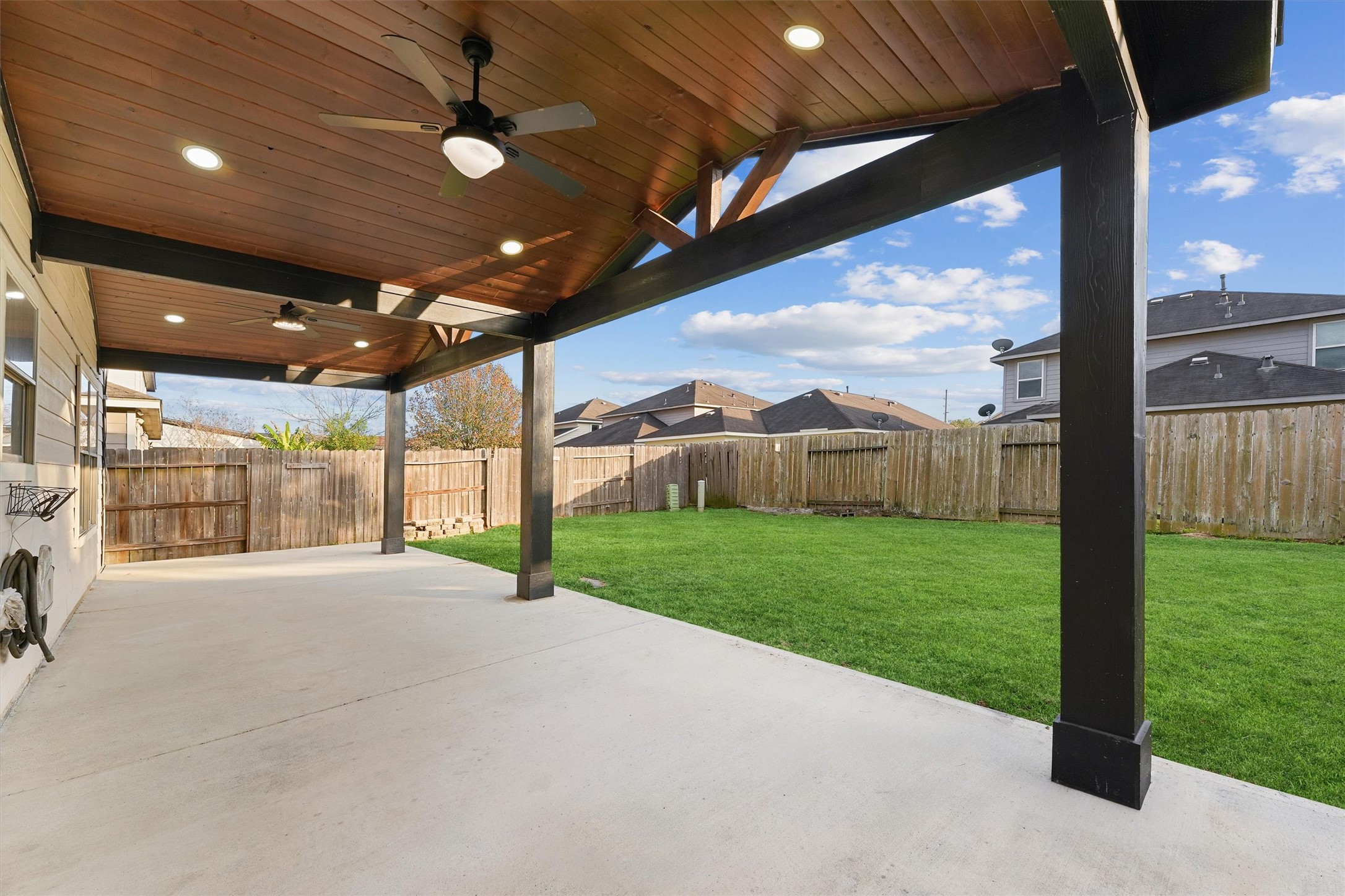 3114 Trinity Joe Lane Humble, TX 77396 - Photo 26 of 28 a view of a porch with a yard