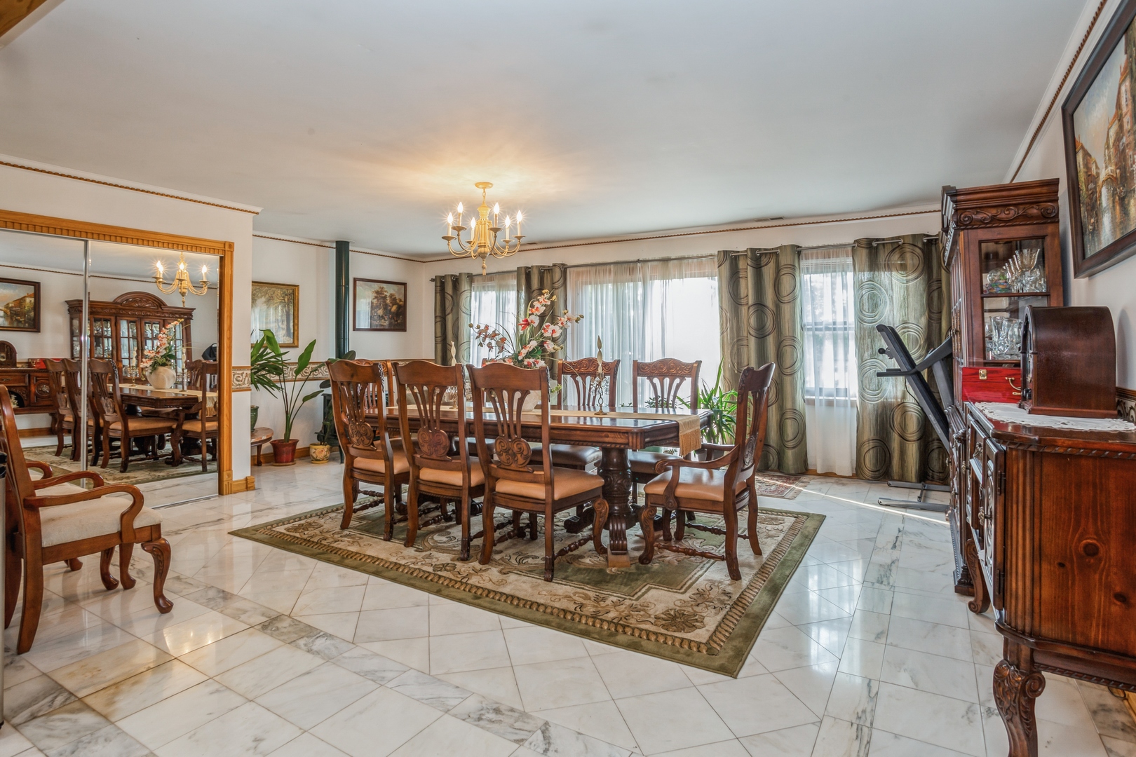 613 West Edgewood Road Lombard, IL 60148 - Photo 5 of 21 a view of a dining room with furniture window and outside view