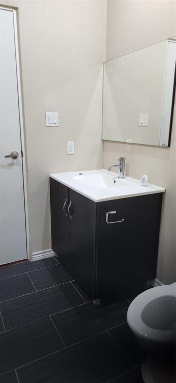 1100 West Trinity Mills Road, Unit 3003 Carrollton, TX 75006 - Photo 26 of 26 a bathroom with a sink and a mirror