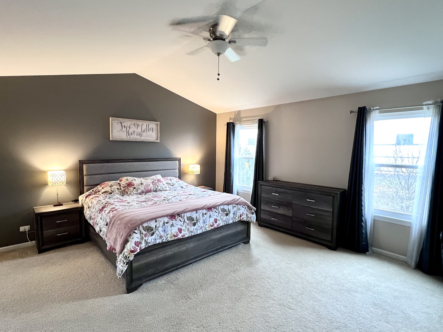 407 Post Oak Circle West Chicago, IL 60185 - Photo 8 of 23 a bedroom with a bed and a chandelier