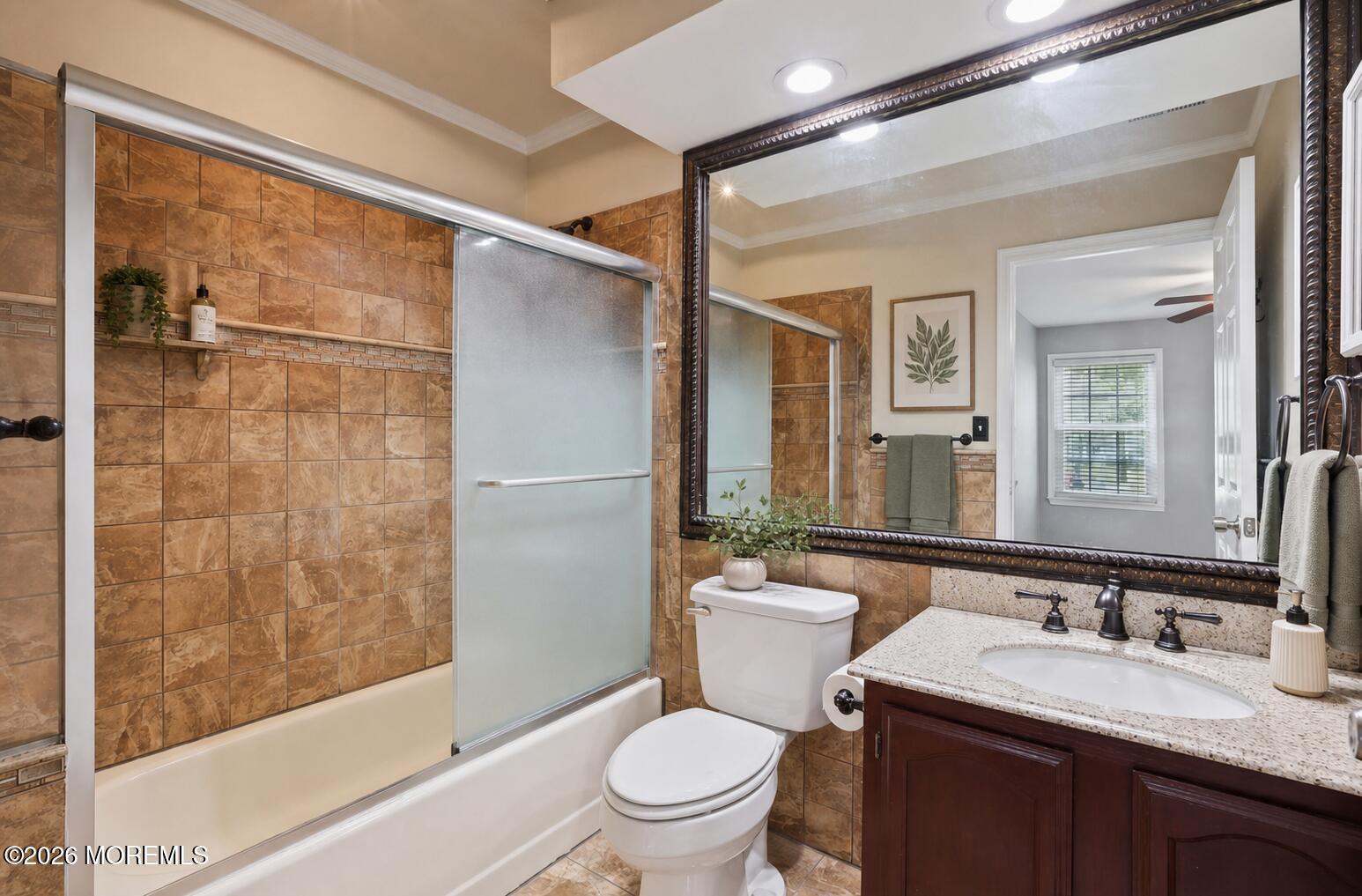 461 Magnolia Court Howell, NJ 07731 - Photo 14 of 26 a bathroom with a granite countertop sink toilet and shower