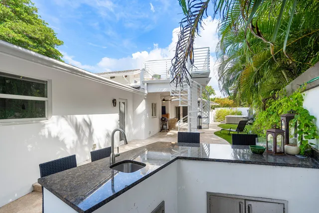a view of a terrace with chairs