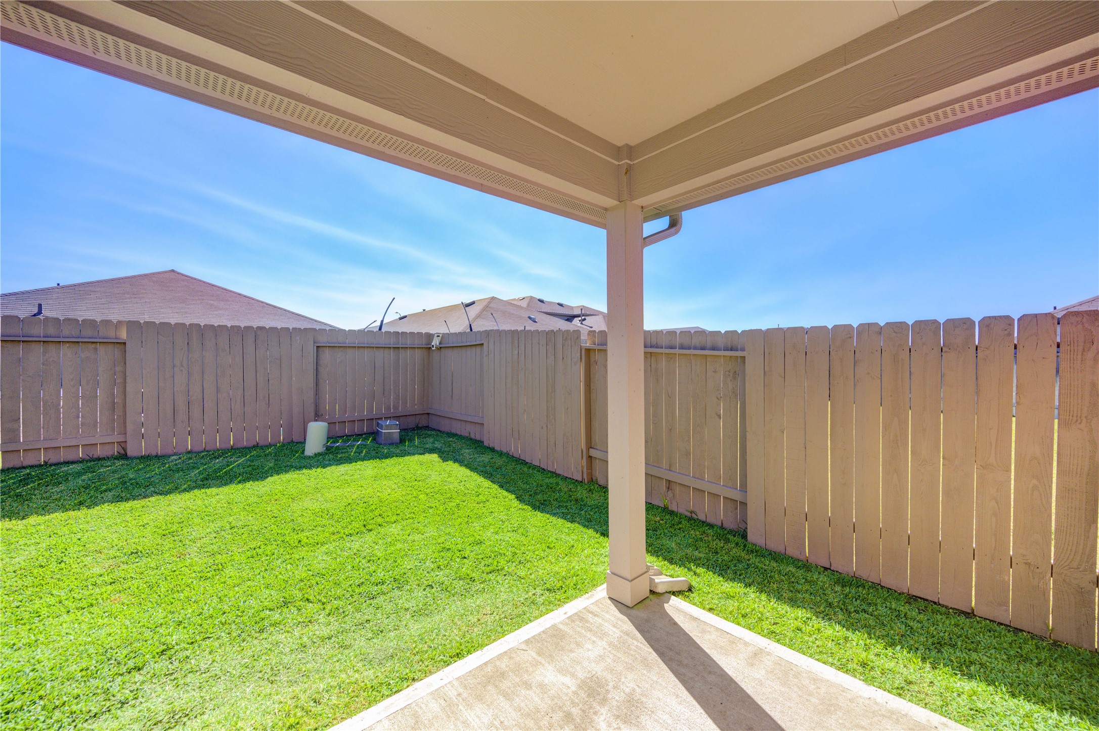 5406 Castlebury Meadows Dr Spring Spring, TX 77373 - Photo 32 of 34 a view of a backyard with wooden fence