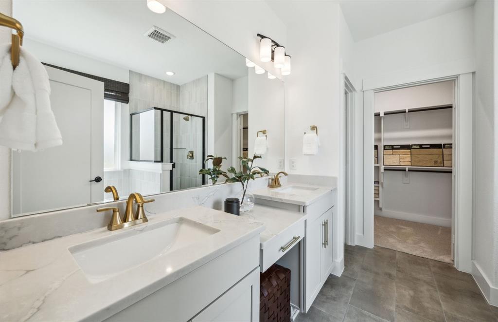 1609 Tyler Drive Anna, TX 75409 - Photo 13 of 18 Owner's private bath with double vanity *Model Representation*