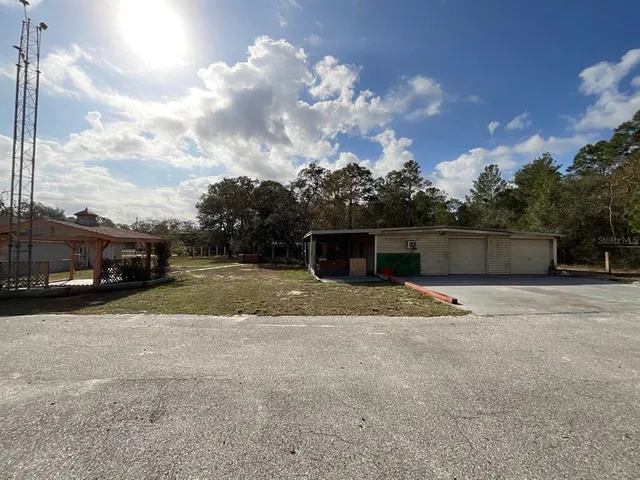 a view of street and basketball court
