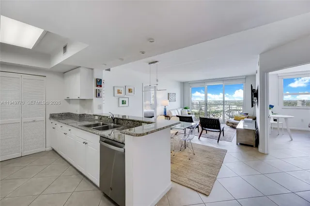 a kitchen with lots of counter top space