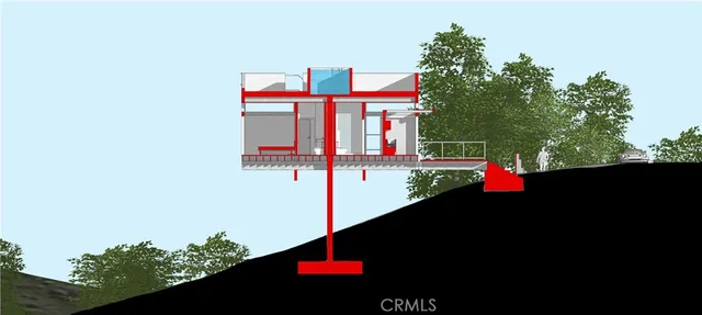 a small yard in the middle of house