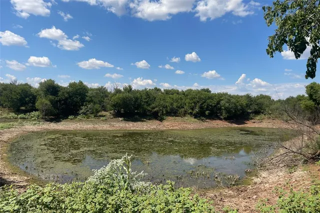 a view of outdoor space with trees all around