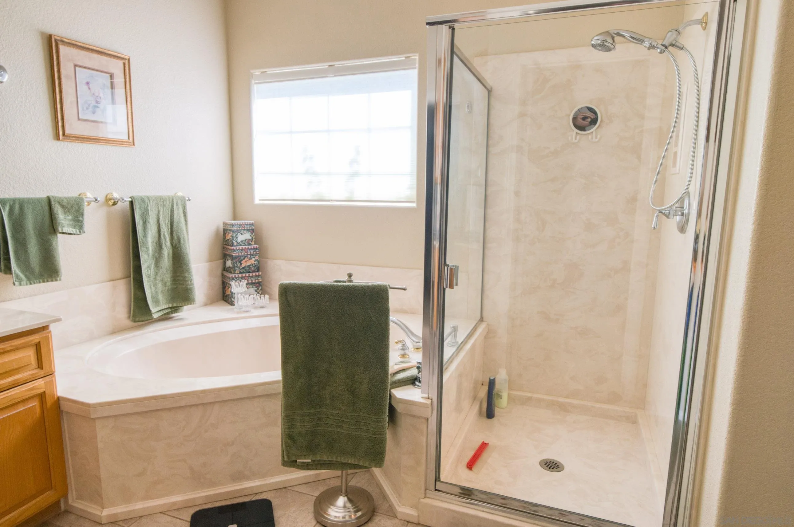 24517 Rutherford Road Ramona, CA 92065 - Photo 31 of 50 a bathroom with a bathtub and a shower