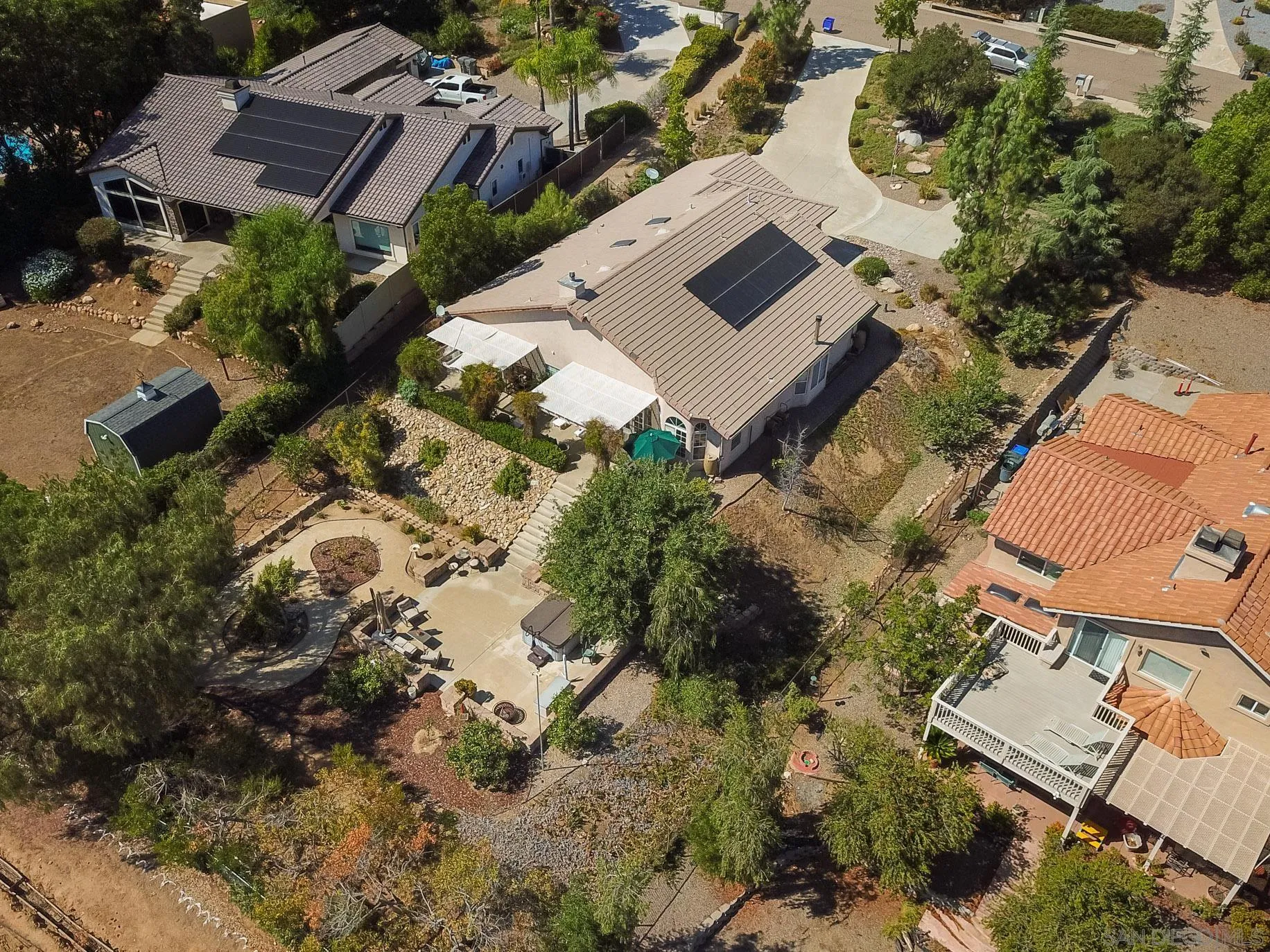 24517 Rutherford Road Ramona, CA 92065 - Photo 42 of 50 an aerial view of residential house with parking