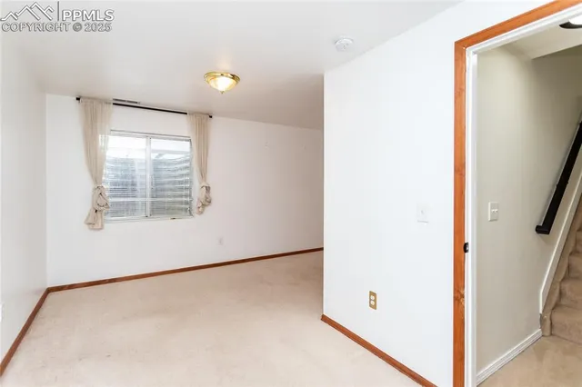 a view of a room with window