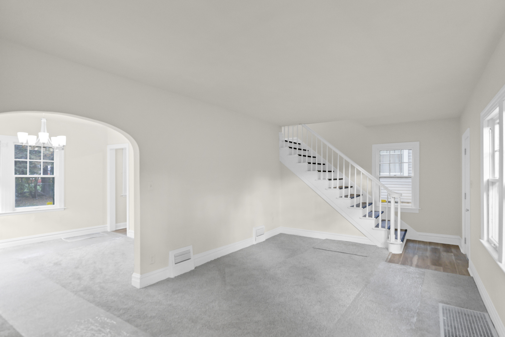 624 Lincoln Avenue Elgin, IL 60120 - Photo 2 of 24 a view of staircase with white walls and windows