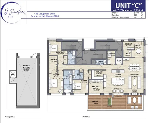 $2,806,000 | 408 Longshore Drive, Unit C, Ann Arbor, MI 48105