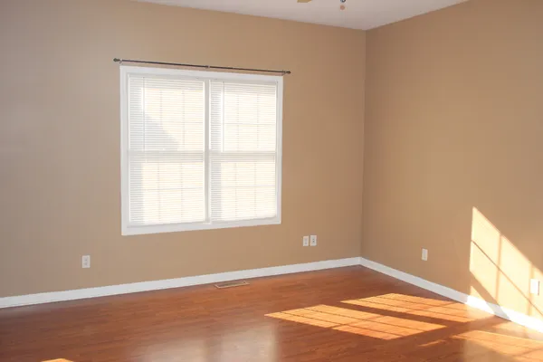 an empty room with a window