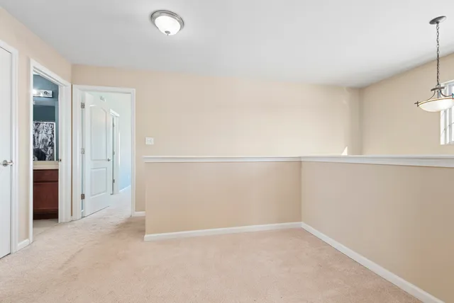 an empty room with an entryway