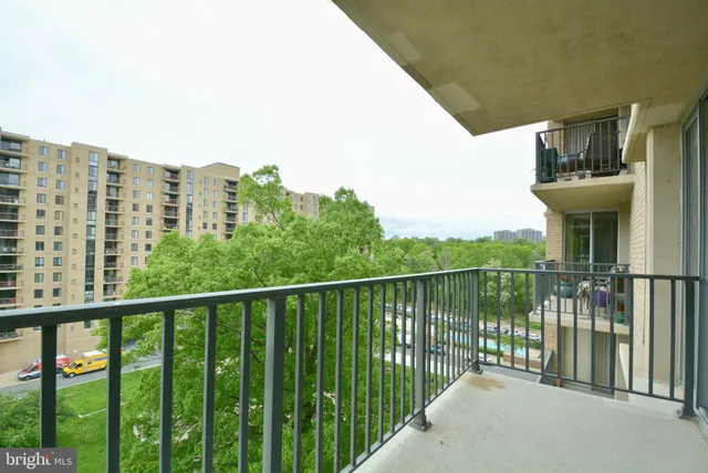 a view of city from balcony