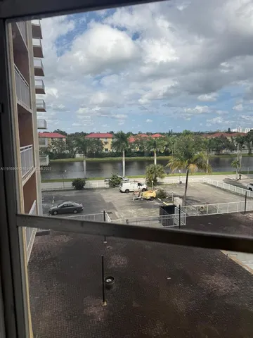 a view of a lake from a city