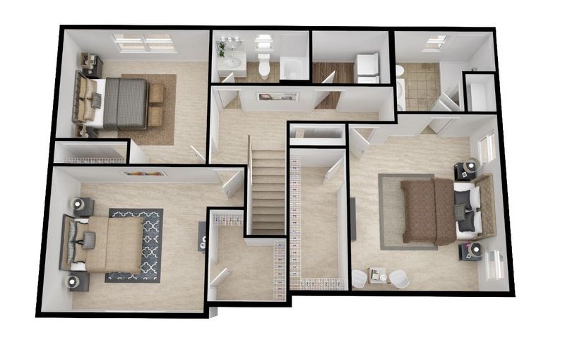 81 Beaver Road Chili, NY 14546 - Photo 4 of 20 3d overhead view of 2nd floor