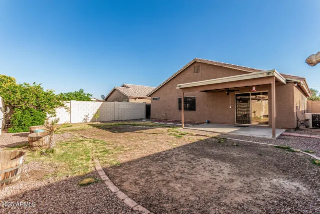 a backyard of a house