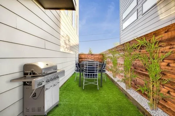a view of outdoor space with garden