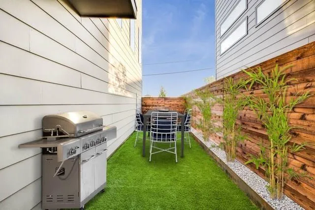 a view of outdoor space with garden