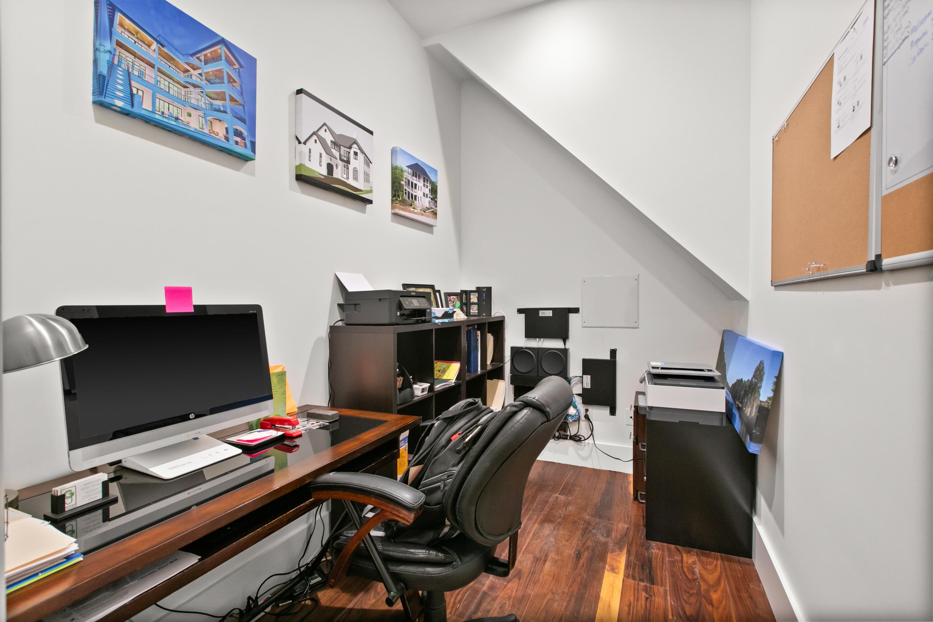 380 Ricker Avenue Santa Rosa Beach, FL 32459 - Photo 32 of 55 a view of a workspace with furniture and wooden floor
