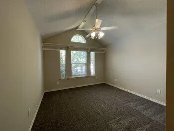 an empty room with a window