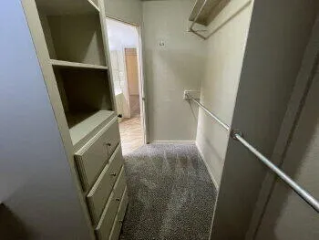 a view of walk in closet