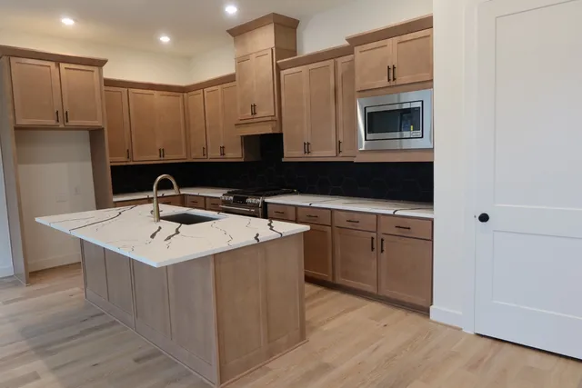 a bathroom with a shower and a bathtub