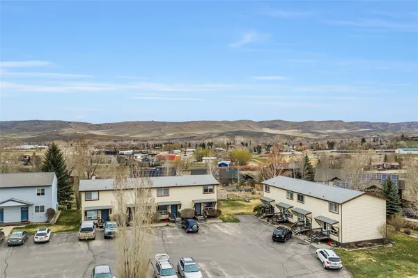 an aerial view of a city