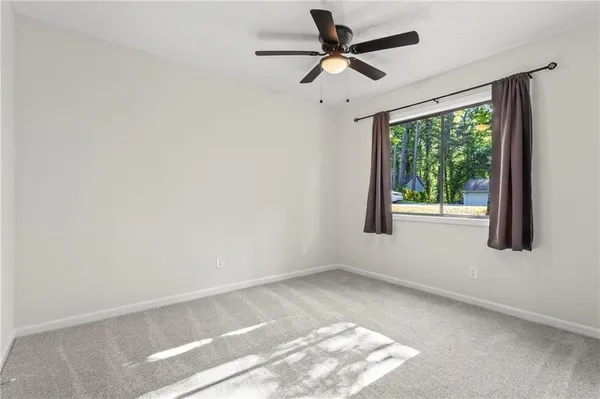 an empty room with a window