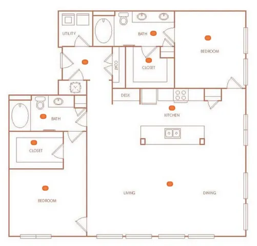 a view of a kitchen with kitchen island a sink wooden floor and living room view