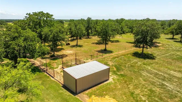 a view of backyard with green space