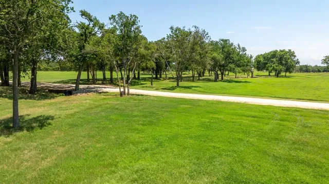 a view of a swimming pool with an outdoor seating and a garden