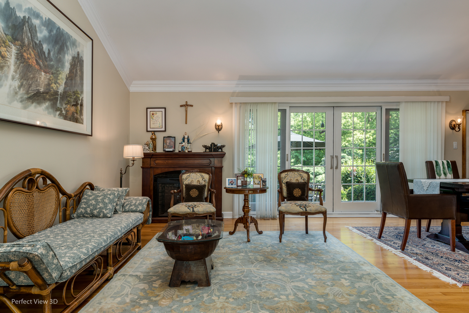 1825 Barberry Road Northbrook, IL 60062 - Photo 3 of 24 a living room with furniture and a fireplace