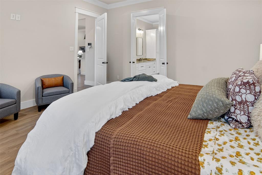 2716 River Path Court Burleson, TX 76028 - Photo 27 of 35 a bedroom with double bed and a couch