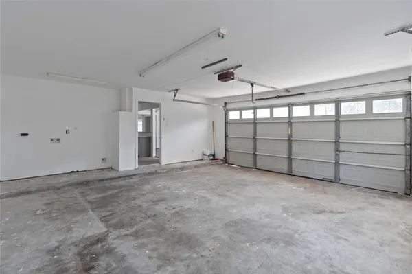 a view of a garage